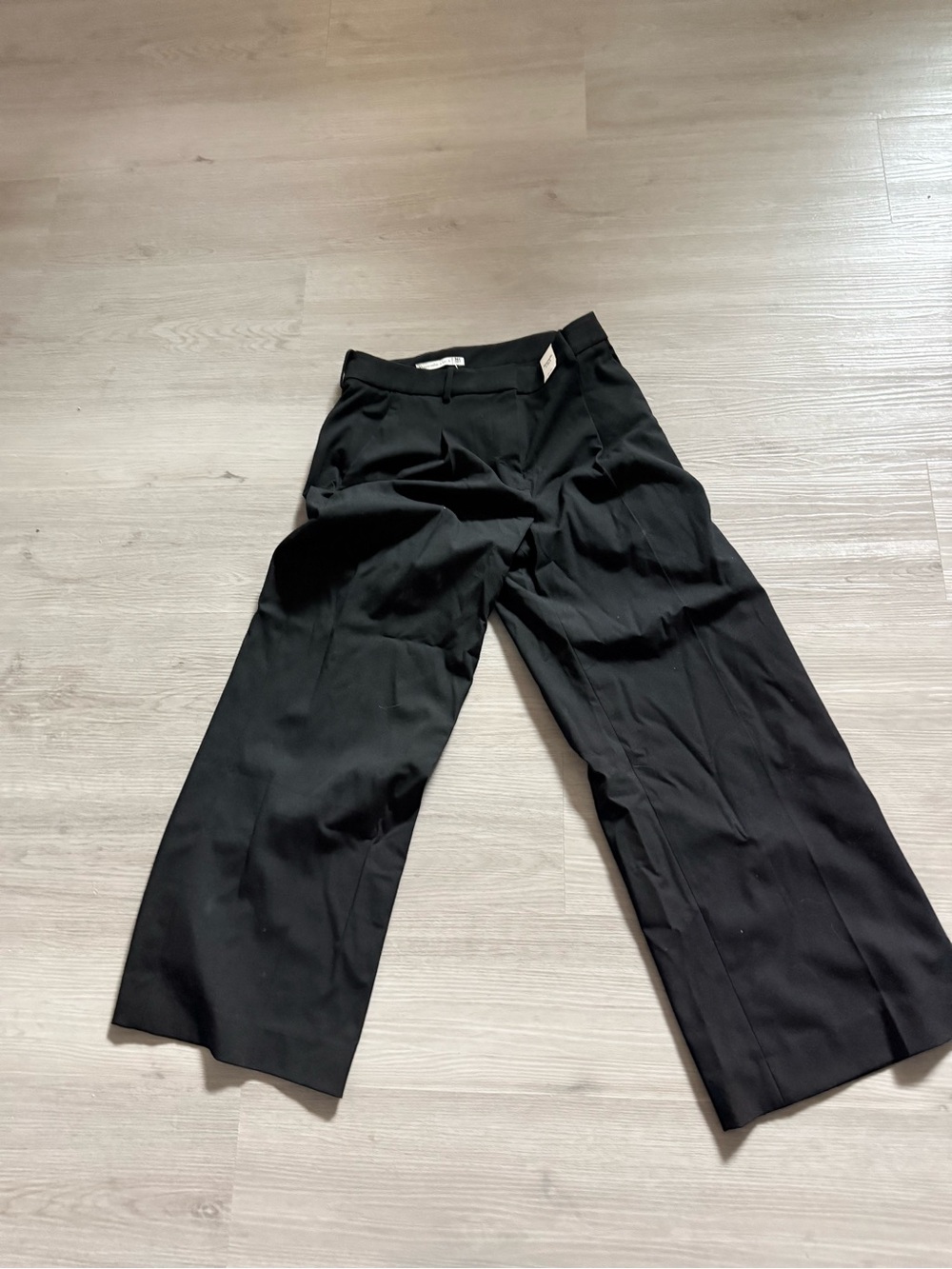 Abercrombie Black Wide Leg Trousers